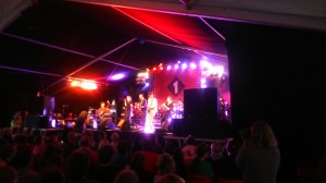 Familie Lässig und Gäste im Ö1-Zelt am DIF2014